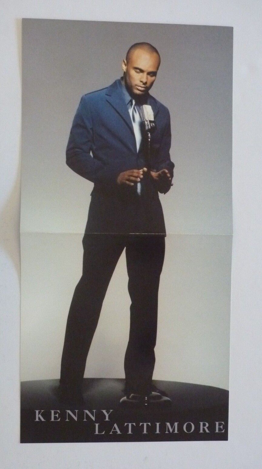 Kenny Lattimore Soul of Man LP Record Photo Poster painting Flat 12x24 Poster