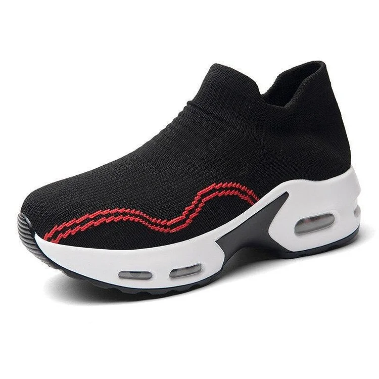 Sale|	Black UK7\gray UK6\Black-Red UK6\Womens Walking Sneaker Air Cushion Travel Work Shoes shopify Stunahome.com