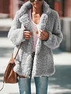 Solid Color Polar Fleece Long Sleeves Coats 