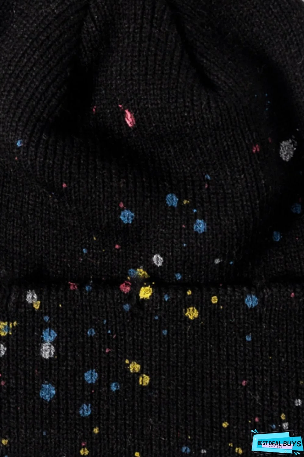 Confetti Rib-Knit Cuff Beanie