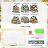 (US Only)6PCS DIY Diamond Art Greeting Cards Xmas House Congratulations Thank You Cards