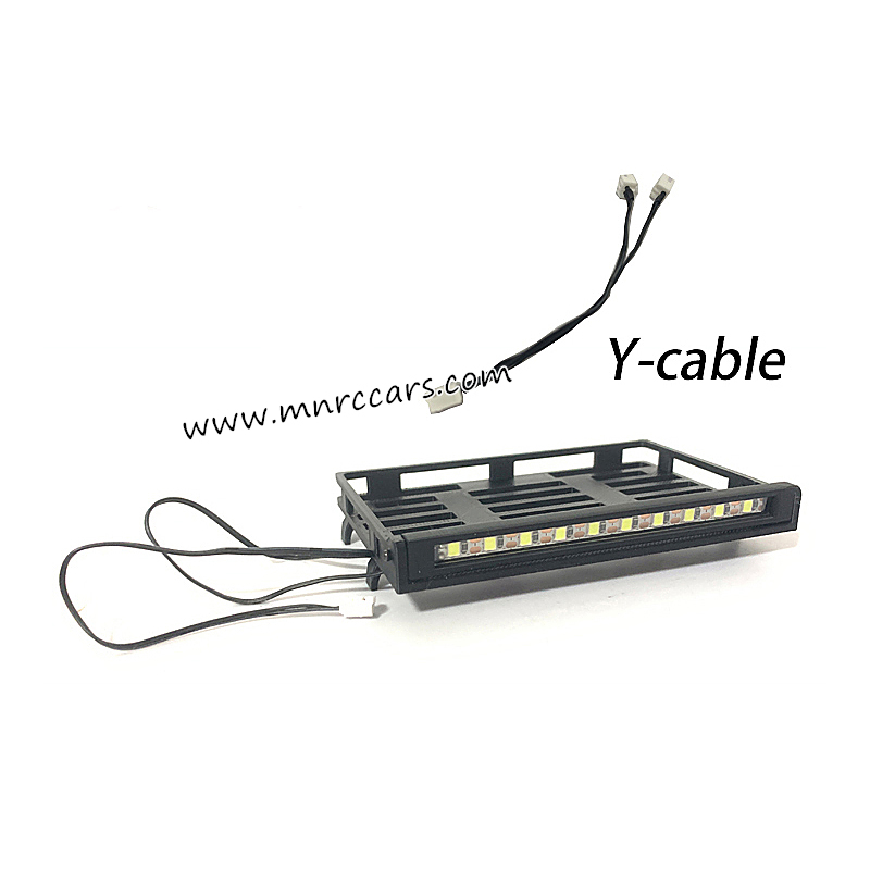 MN Model MN82 RC Truck Upgrade Parts Luggage Rack Integrated Spotlight With Y-Cable