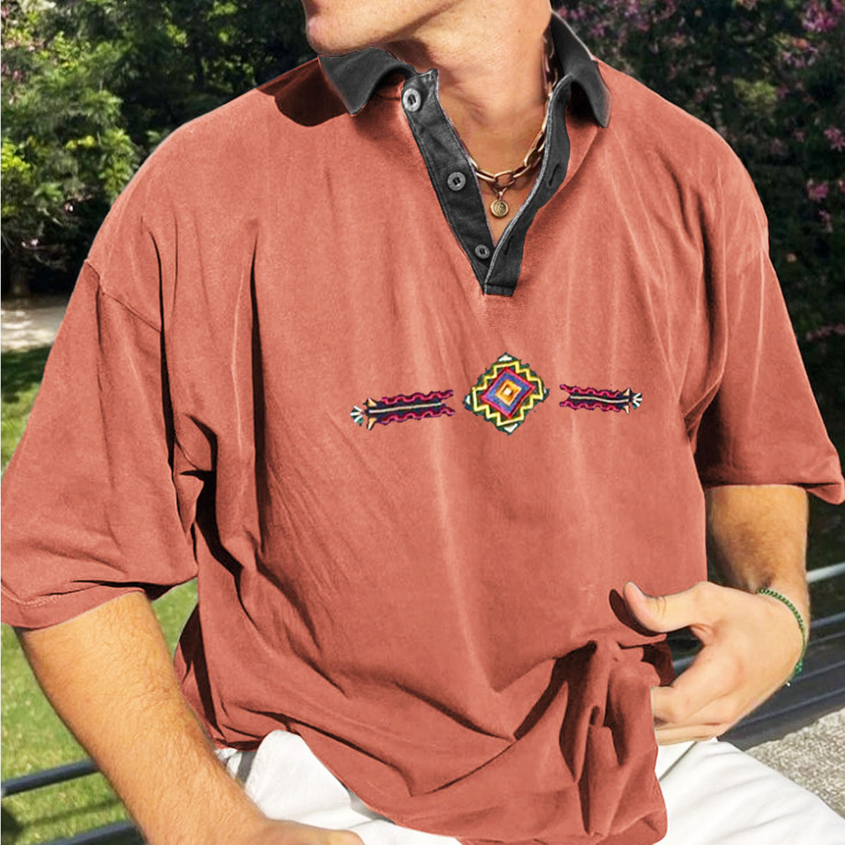 Men's Vintage Holiday Surf Polo T-Shirt