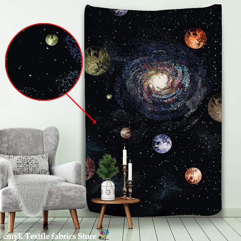 Tapestry Psychedelic Pattern Yoga Throw Beach Throw Carpet Hippie Home Decor Wall Tapestry Blanket Galaxy Hanging Wall Tapestry