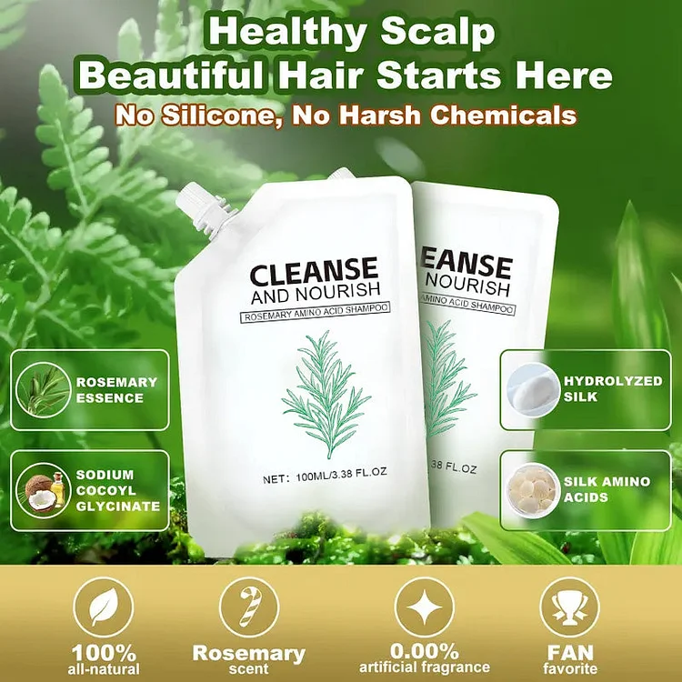 🧴 ACQUISTA 2 E NE OTTIENI 1 GRATIS! ✨ Shampoo per capelli lisci e lucenti - Crescita naturale, riparazione profonda dei follicoli, formula senza solfati per tutti i tipi di capelli 🌟📦