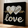 LOVE DIY Pearl Art Diamond Painting Kit for Adults Home Decor 25x25cm With Frame