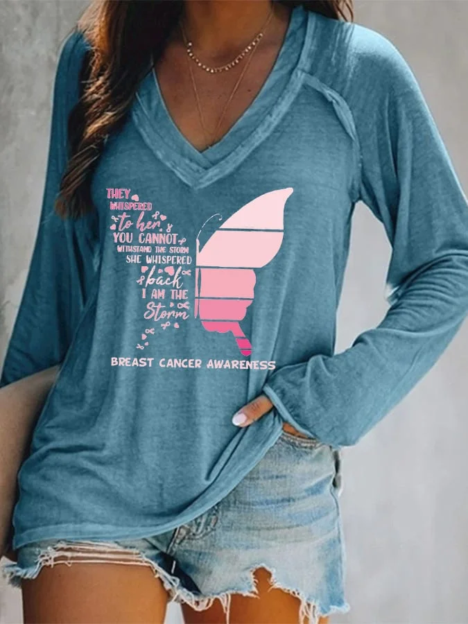 Women's Breast Cancer Awareness Casual T-Shirt socialshop