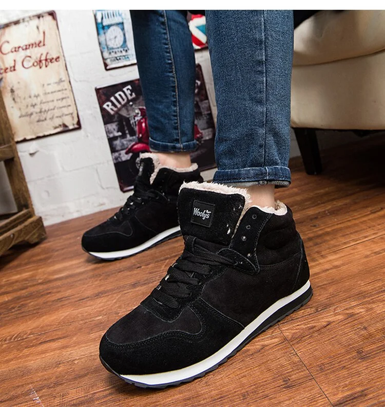 Men Shoes 2020 Winter Shoes Male Sneakers Warm Fur Inside Couple Footwear Black Blue Men Casual Shoes Size 48 Chaussure Homme