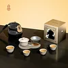One Pot Three Cups Travel Tea Set Portable Set Outdoor Camping Tea Brewing Covered Bowl