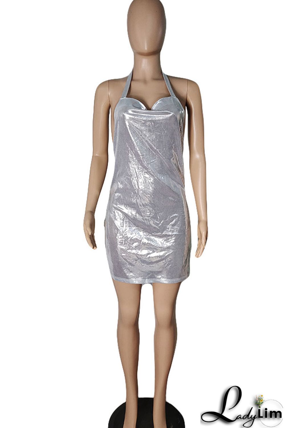 Black Sexy Solid Split Joint Backless Slit V Neck Straight Dresses