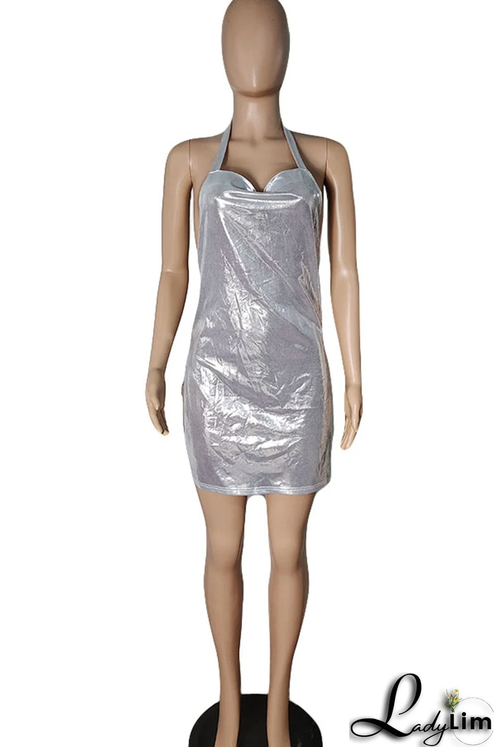 Black Sexy Solid Split Joint Backless Slit V Neck Straight Dresses