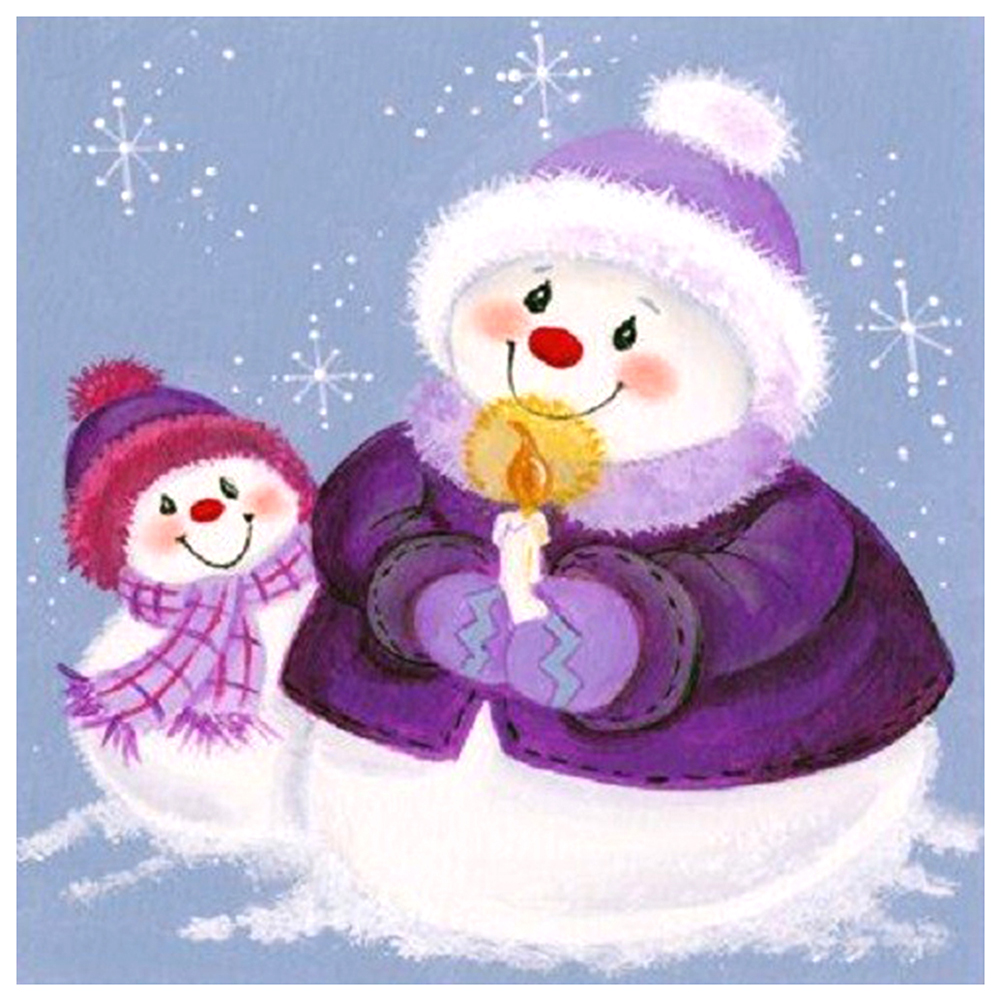 

Snowman - Round Drill Diamond Painting - 30*30CM, 501 Original