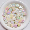 50PCS Flashing Cheese Square Block Noctilucent DIY Acrylic Beads
