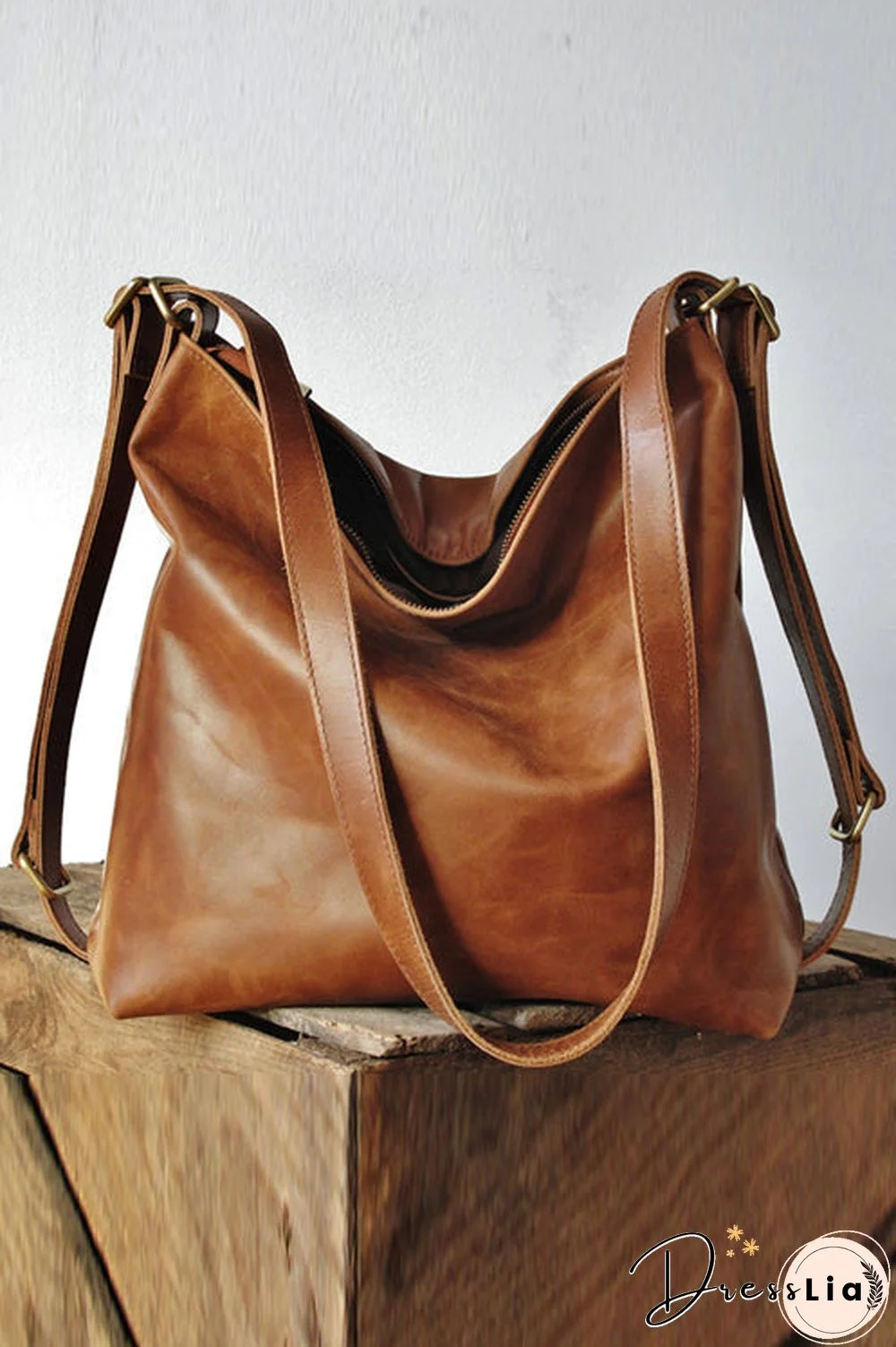 Leather Convertible Backpack