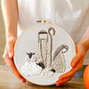 【Limited Stock Sale】Nativity Shepherd-DIY Embroidery Kit with Pattern Cotton Threads Needles Hoop 25*25cm/9.84*9.84in tapestrymarket