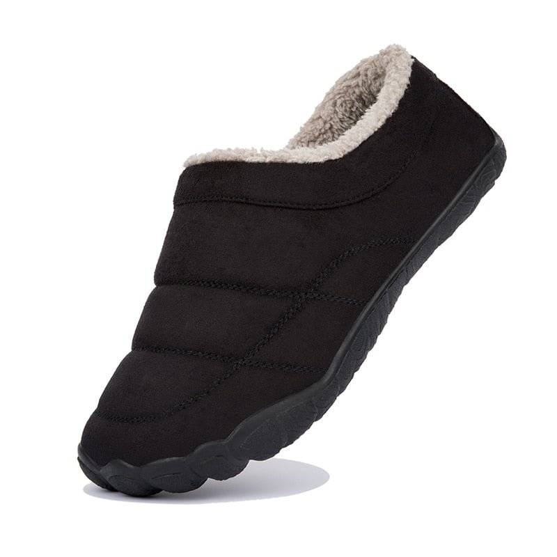 Men's Home Slippers Winter Furry Short Plush Man Slippers Big Size 4950 Bedroom Soft Slippers Outdoor Indoor Cotton Shoes Male