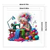 Sewing Old Lady-11CT Stamped Cross Stitch 40*40cm/15.75*15.75in tapestrymarket