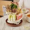 Multifunctional Rotating Hot Pot Prep Tray - Home Kitchen Prep Essential, Vegetable Platter, Multi-Layer Side Dish Rack