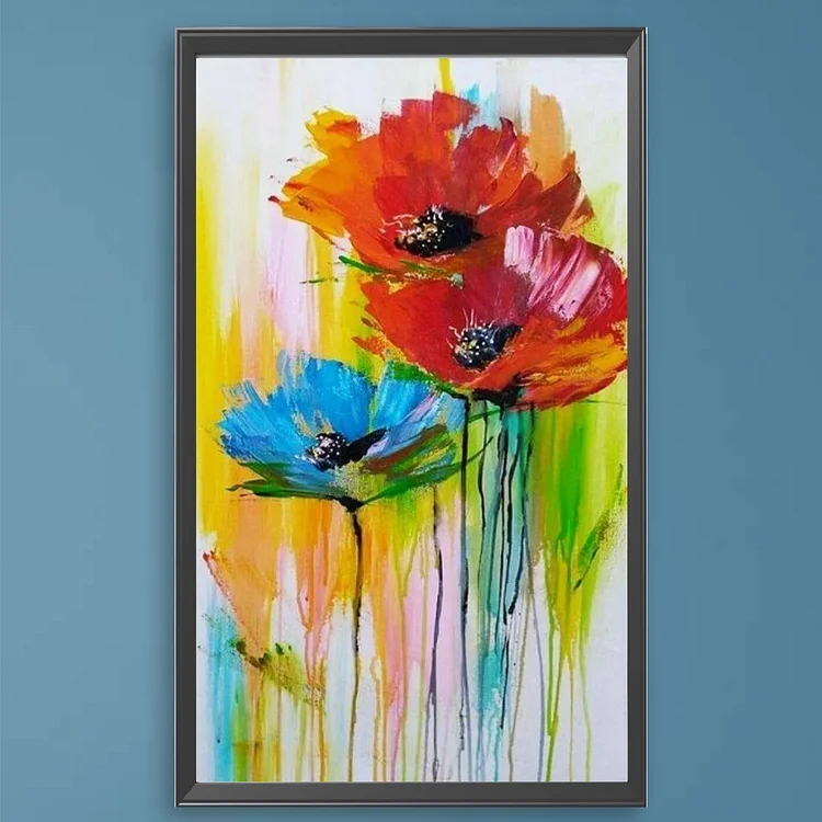 Abstract Flowers Art - Paint By Numbers - Painting By Numbers