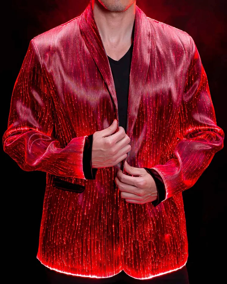 LED Light Up Jacket για άνδρες Επίσημη Partywear Μουσικό Φεστιβάλ Ένδυση Rave Outfit Δώρο