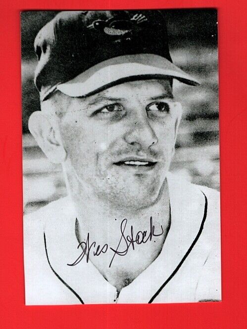 WES STOCK-BALTIMORE ORIOLES AUTOGRAPHED 4X6 POSTCARD Photo Poster painting