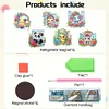 (US Local)6Pcs Acrylic  Animals Diamond Painting Fridge Magnet for Whiteboard
