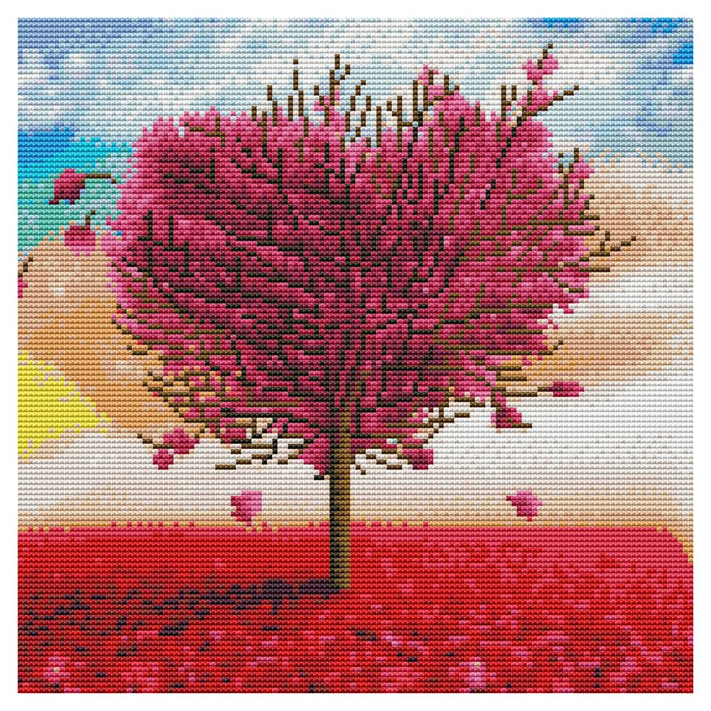 

Love Tree - 11CT Stamped Cross Stitch - 36*36CM, 501 Original