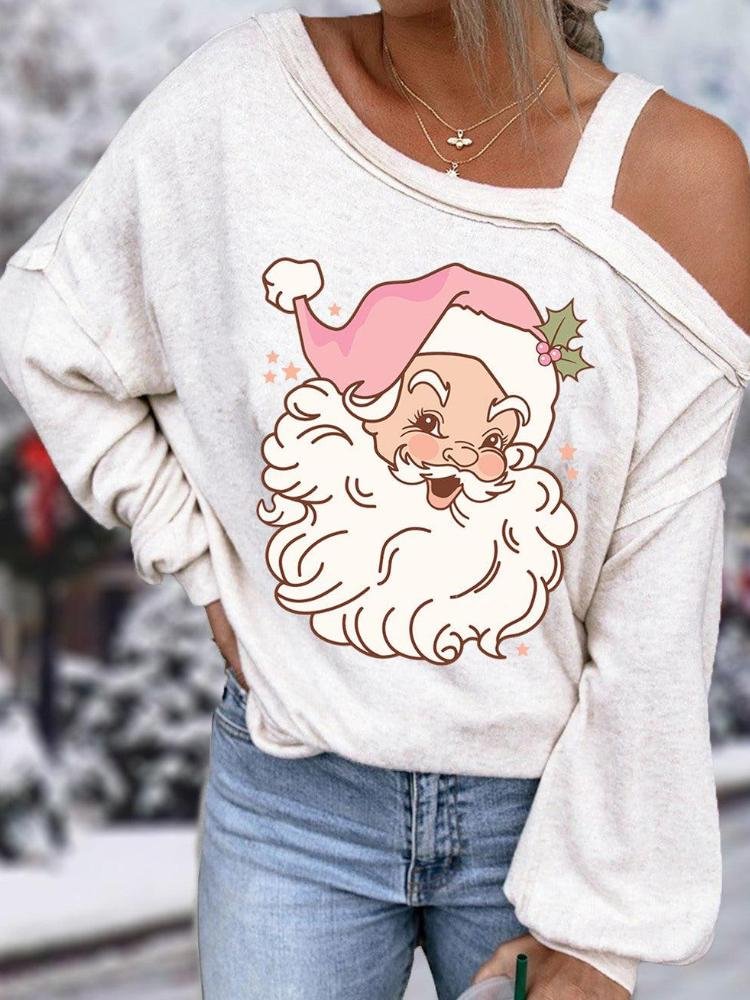 Women's Santa Claus Print Sweatshirt