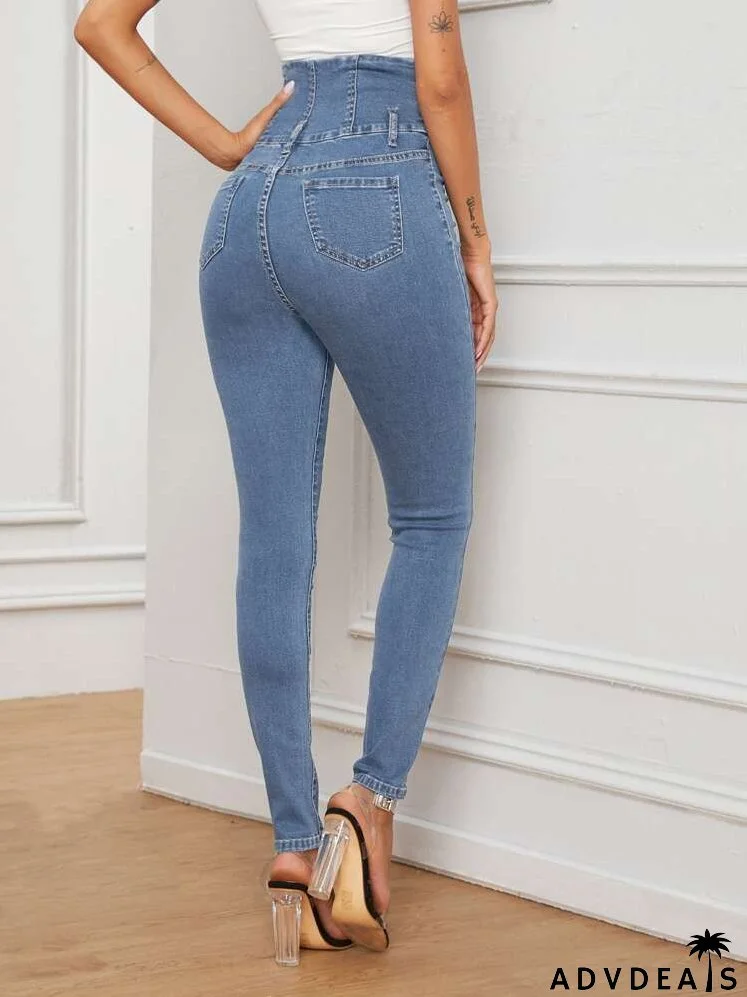 High Waist High Stretch Skinny Jeans