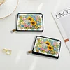 (US Local)Diamond Painting Card Holder Coin Purse Diamond Art Wallet for Women (Sunflower)