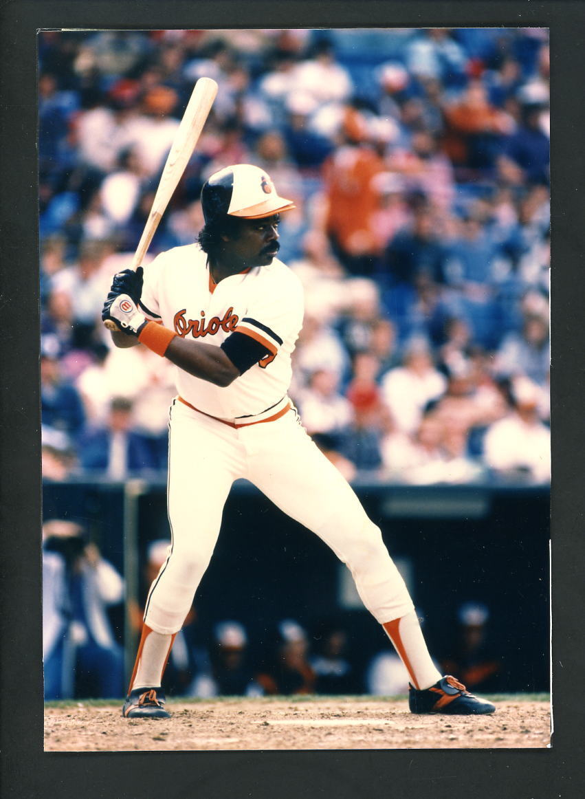 Eddie Murray Press Original COLOR Photo Poster painting 5 x 7 Baltimore Orioles batting stance