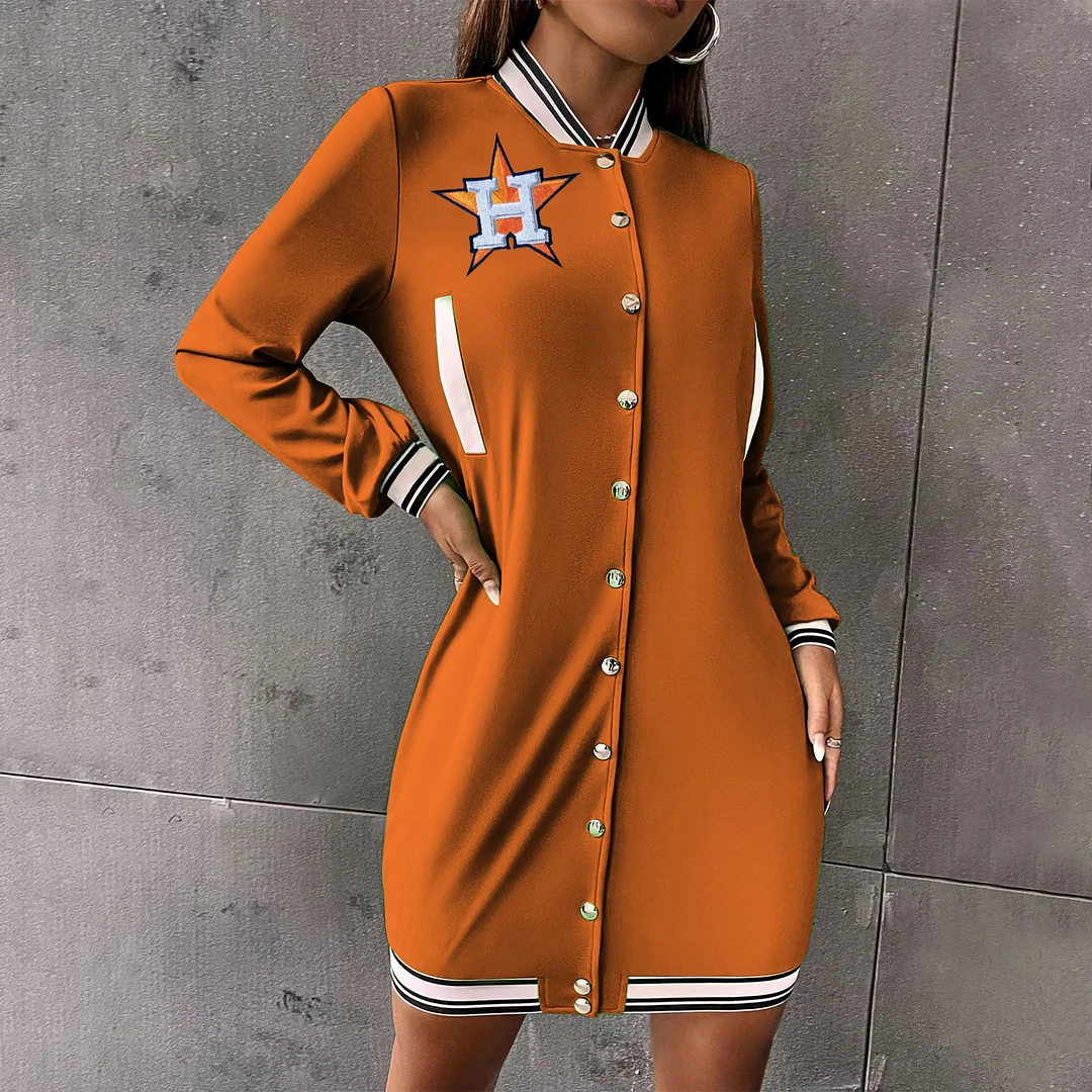 Fashionable single-breasted sports dress