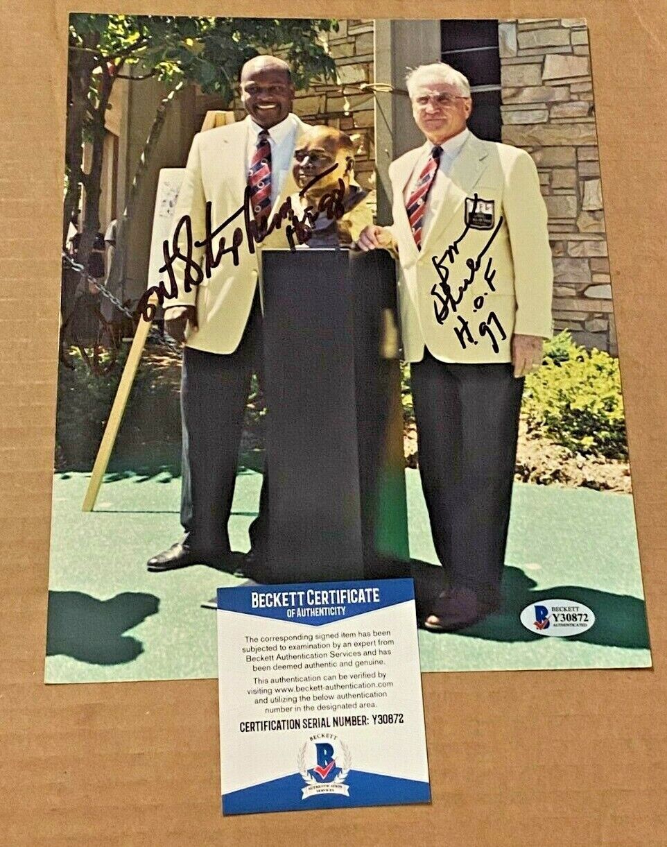 DON SHULA/DWIGHT STEPHENSON SIGNED 8X10 MIAMI DOLPHINS Photo Poster painting BECKETT CERT