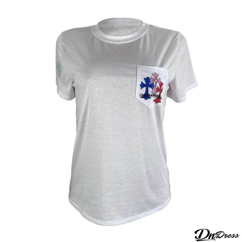 Women spring and Summer printed short-sleeved T-shirt