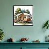 Camping en plein air-plein rond diamant peinture-30 * 30cm