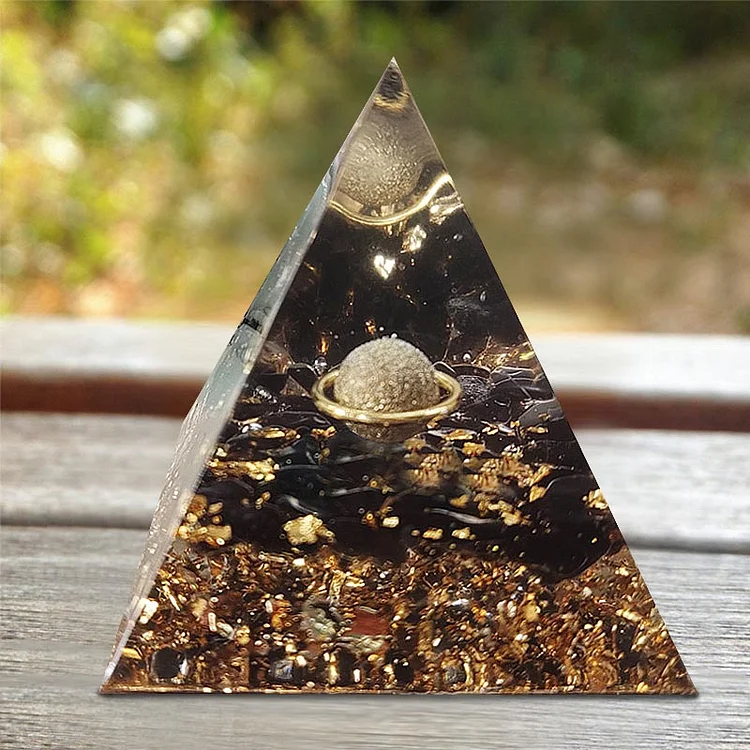 Obsidian Healing Orgone Pyramid