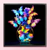 Luminous Butterfly Vase-11CT Stamped Cross Stitch 40*40cm/15.75*15.75in tapestrymarket