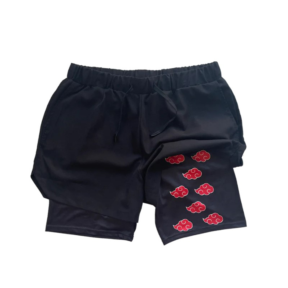 Men's Casual Drawstring Print Shorts、、URBENIE