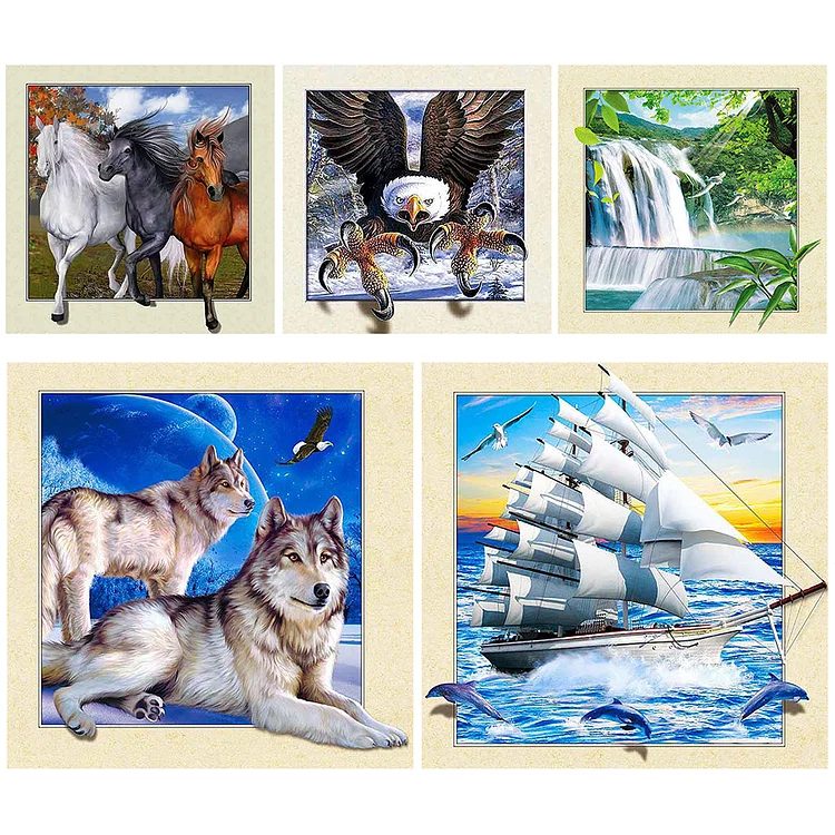 3D Picture Frame - Full Round Drill Diamond Painting - 30*30CM(Canvas)