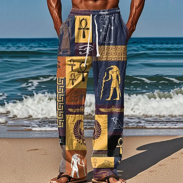 Men's Abstract Art Figures Geometric Comfortable Casual Pants