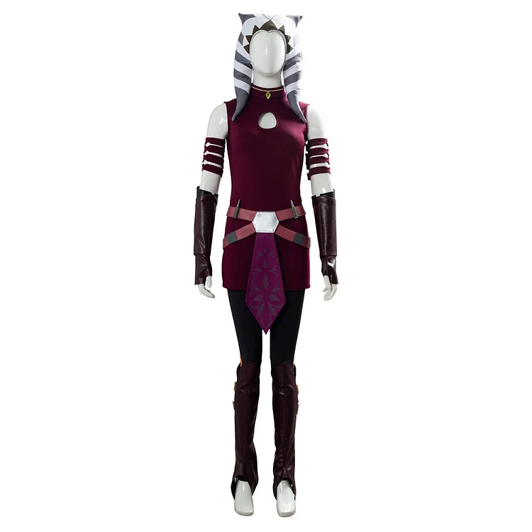 Ahsoka 2023 Ahsoka Tano The Clone Wars Red Outfits Cosplay Costume Halloween Props