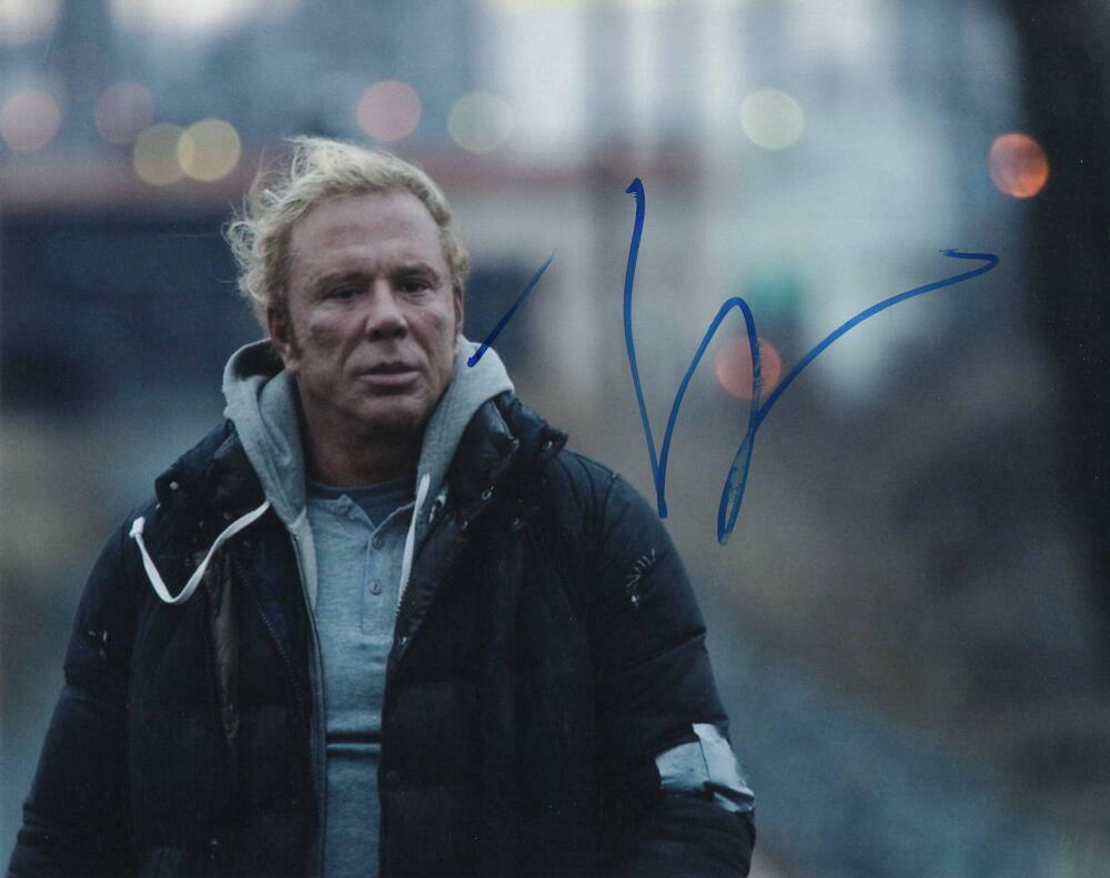 MICKEY ROURKE SIGNED AUTOGRAPH 8X10 Photo Poster painting - THE WRESTLER, THE EXPENDABLES STUD