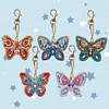 5Pcs papillon-bricolage porte-clés