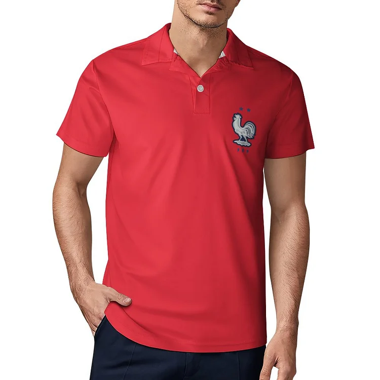 France Polo De Golf &Agrave; S&eacute;chage Rapide Coupe Homme Blanc