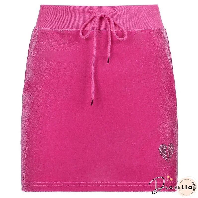 Christmas Gift Kefira Autumn Winter Sweet Velvet Diamond Heart Hoodies Women Hooded Jackets Zip Up Long Sleeve Cropped Top Sweatshirts