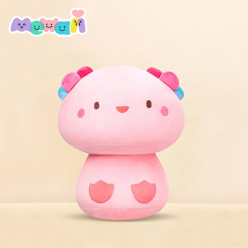 Doudou Champignon Axolotl Rose Personnalisé Pour Bébé et Adulte