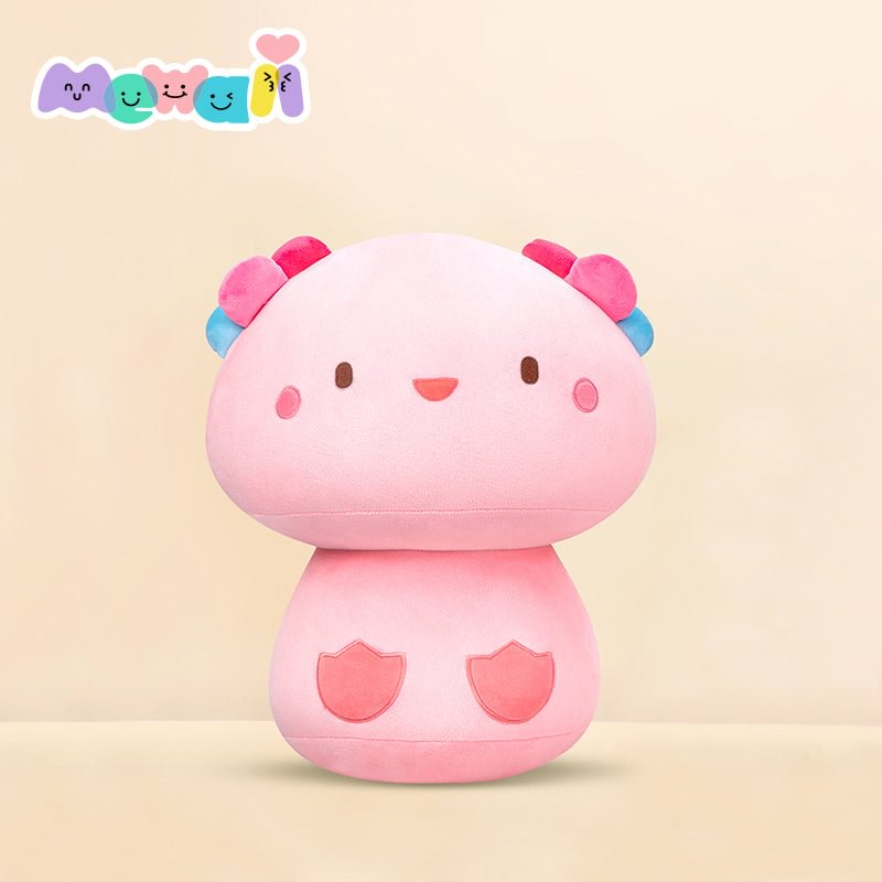 Doudou Champignon Axolotl Rose Personnalisé Pour Bébé et Adulte