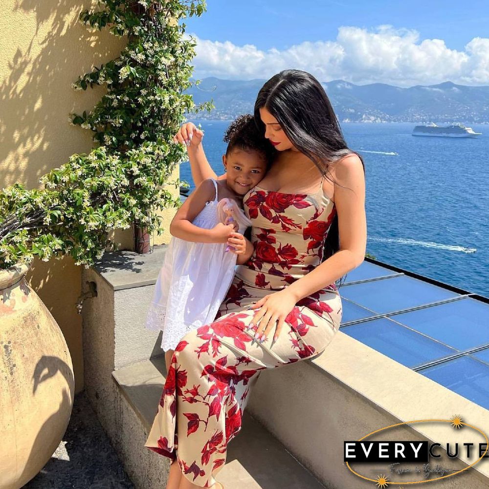 Flower Print Strap Bodycon Midi Prom Dress Sexy Women Summer New Elegant Outfit Wedding
