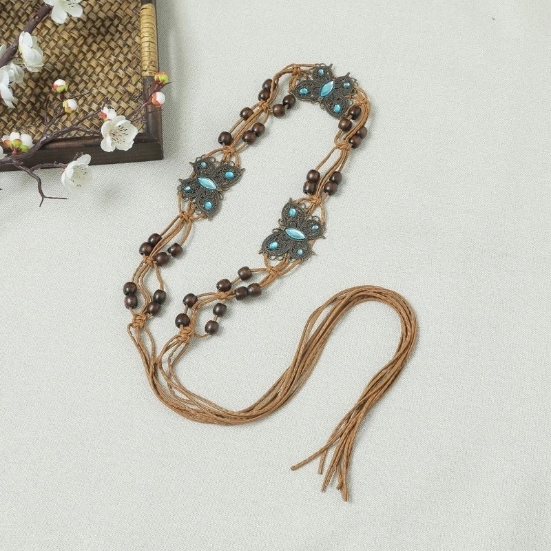 Casual Butterfly Cotton Women’s Woven Belts