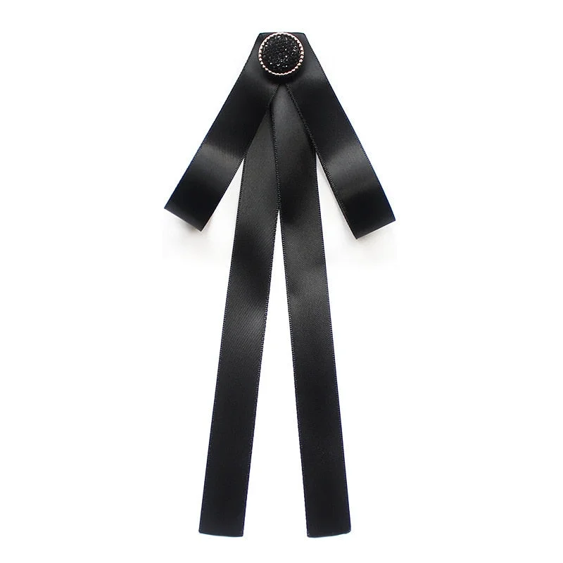 Hand-made Bow Tie Ladies Unisex Banking Stewardess Student Performs Career Korean White Shirt Black Bowtie Classic Trendy Gifts